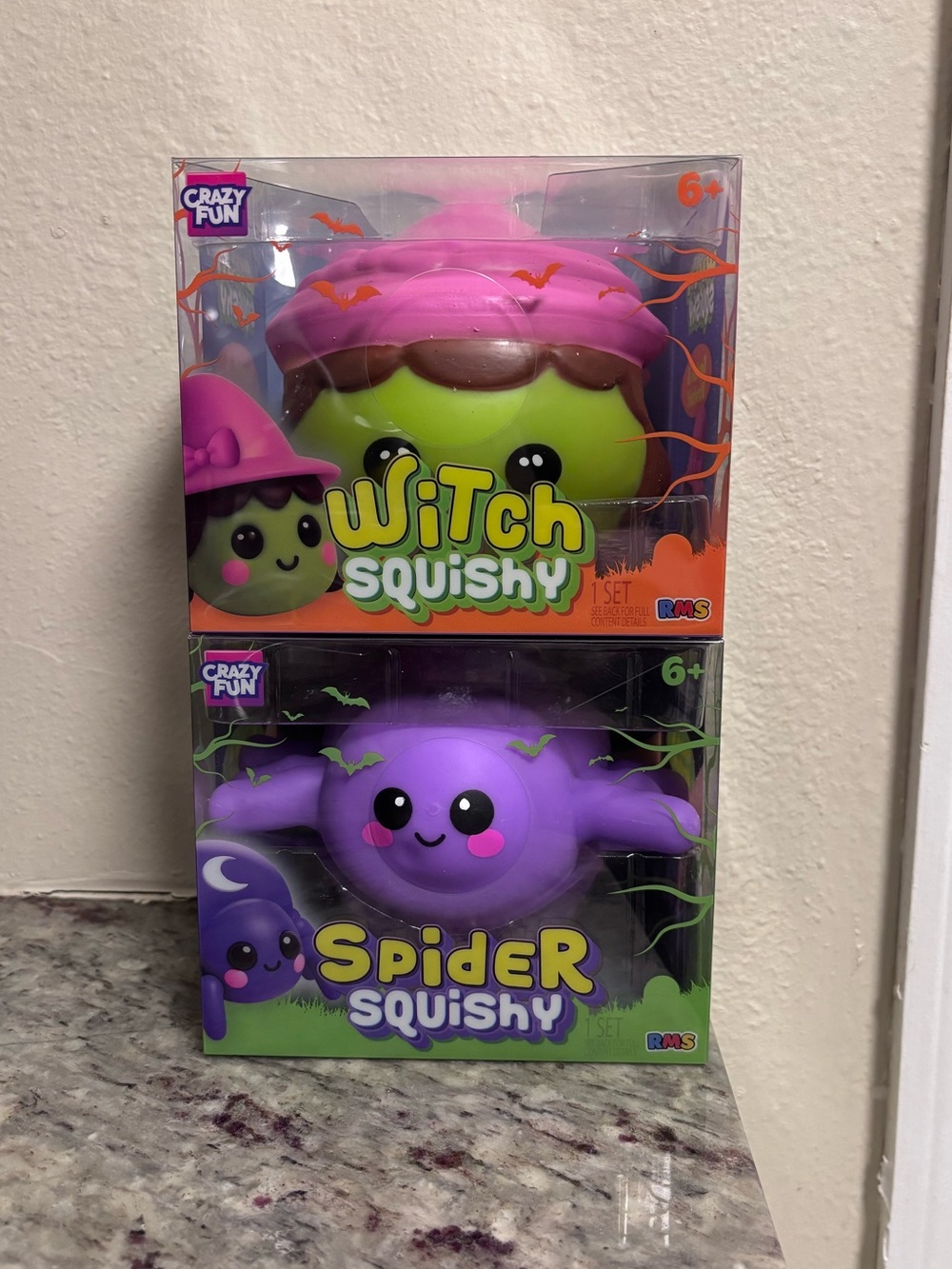RMS Halloween Jumbo Squishy’s Witch & Spider Bundle of 2